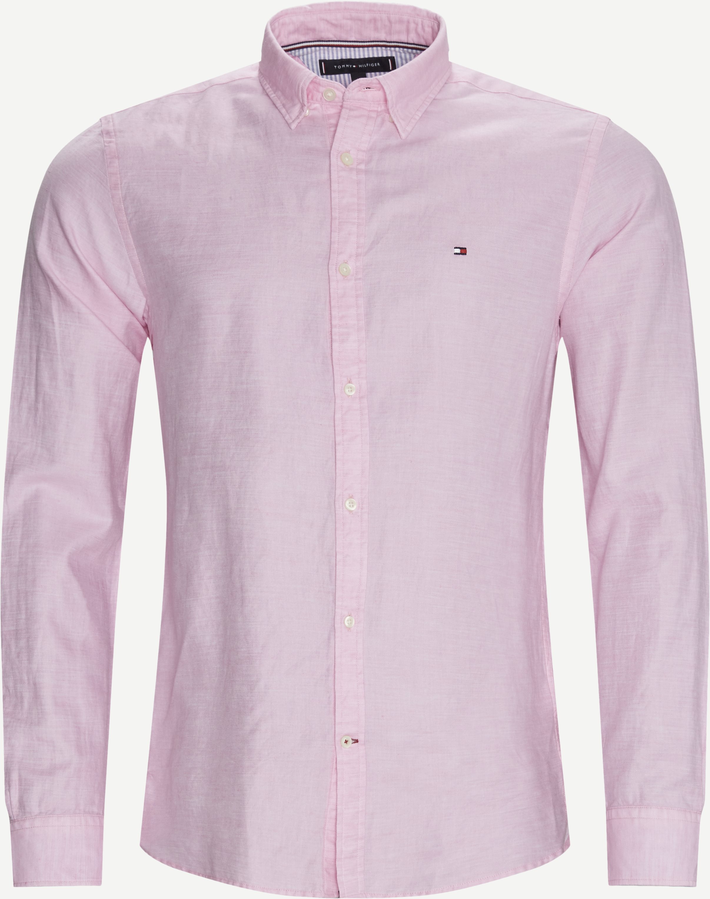 Cotton Linen Twill Shirt - Skjorter - Regular fit - Pink